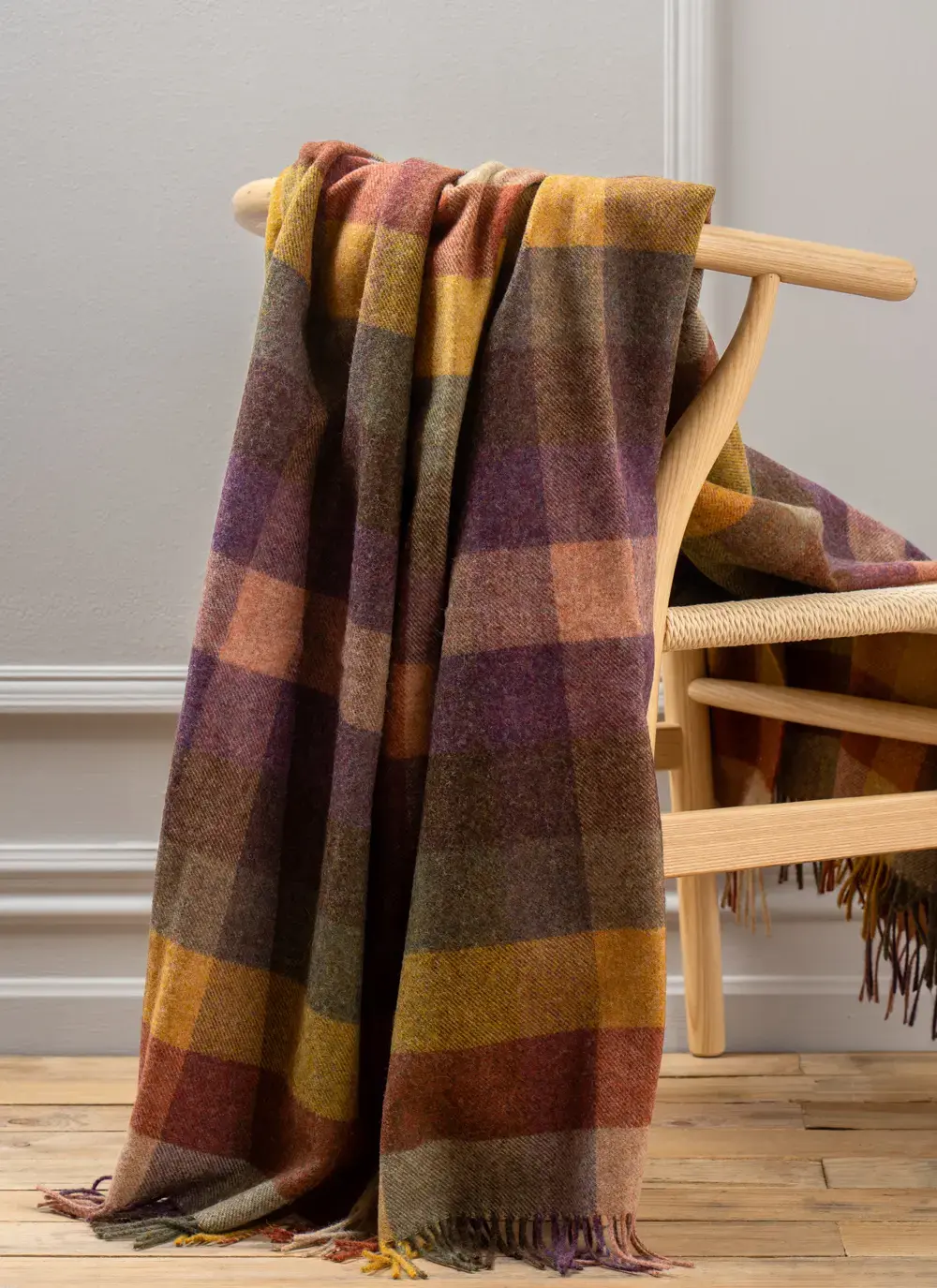 Harlequin Autumn Highland Wool Throw